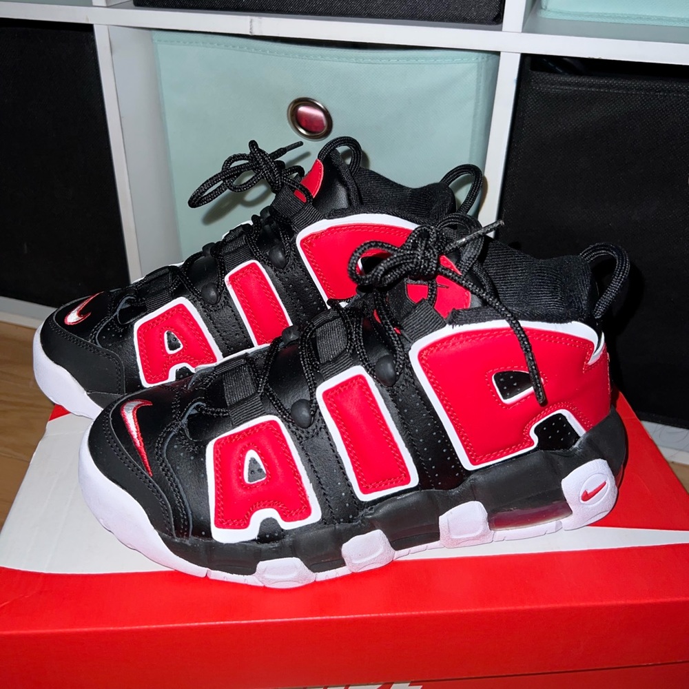 BRAND NEW Air More Uptempo GS 'Black University Red'